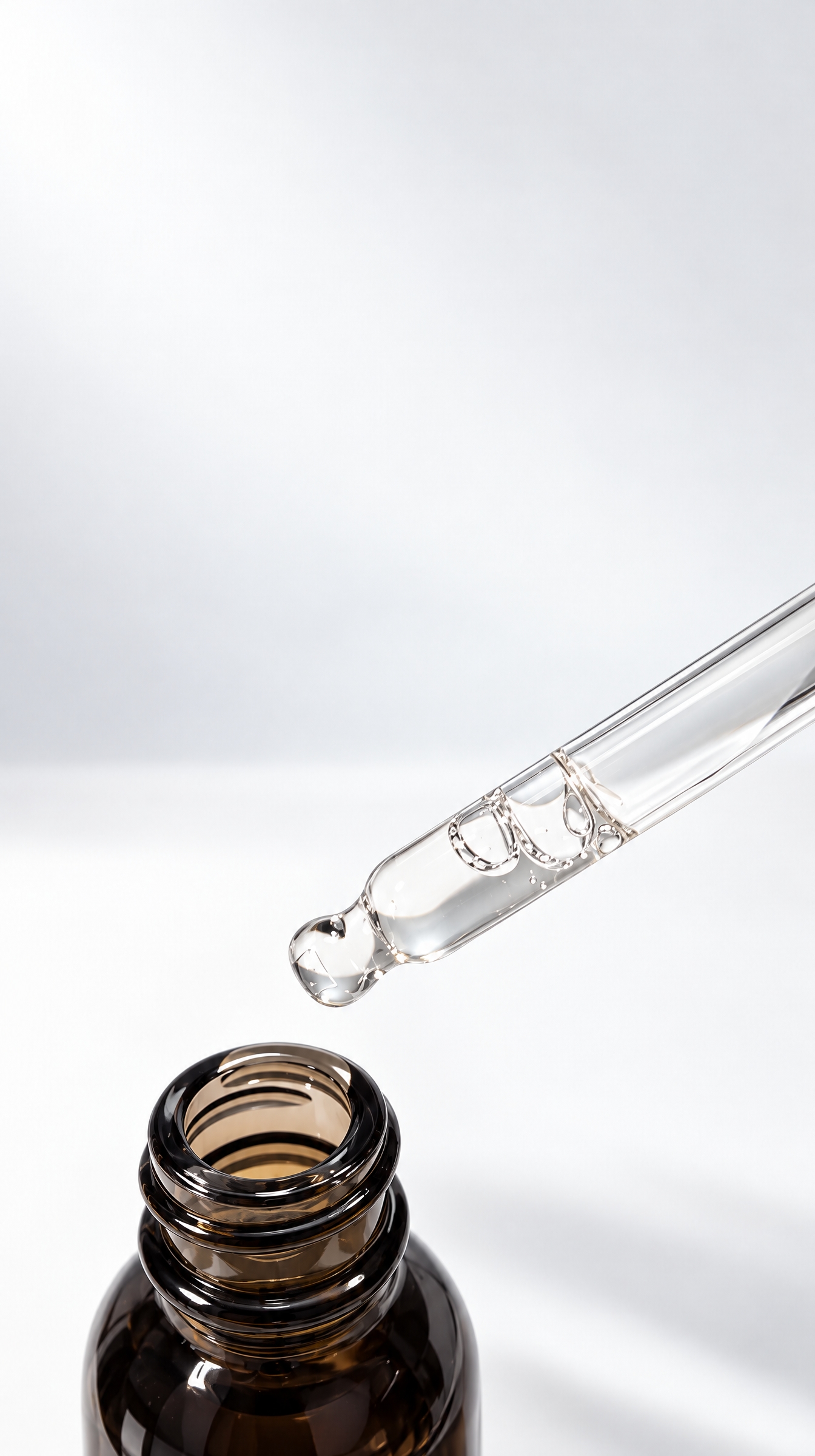 Medical-grade skincare serum in a glass bottle